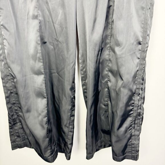 ADIDAS ORIGINALS | 7/8 Length Wide Leg Satin Look Track Pants Women’s Size Small - Picture 8 of 15